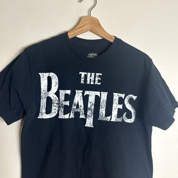 The Beatles mens basic black graphic T-shirt size large - Picture 2 of 7